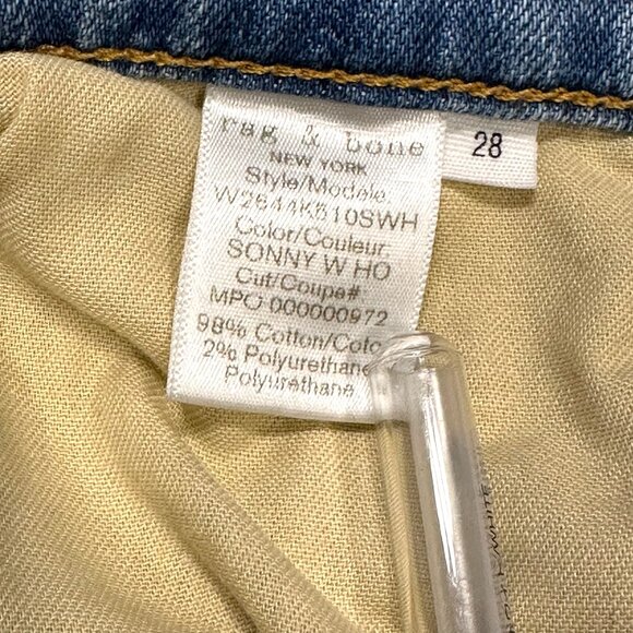 RAG & BONE Women's jeans, size 28, Dre Low-Rise Slim Boyfriend, light blue - Picture 13 of 15